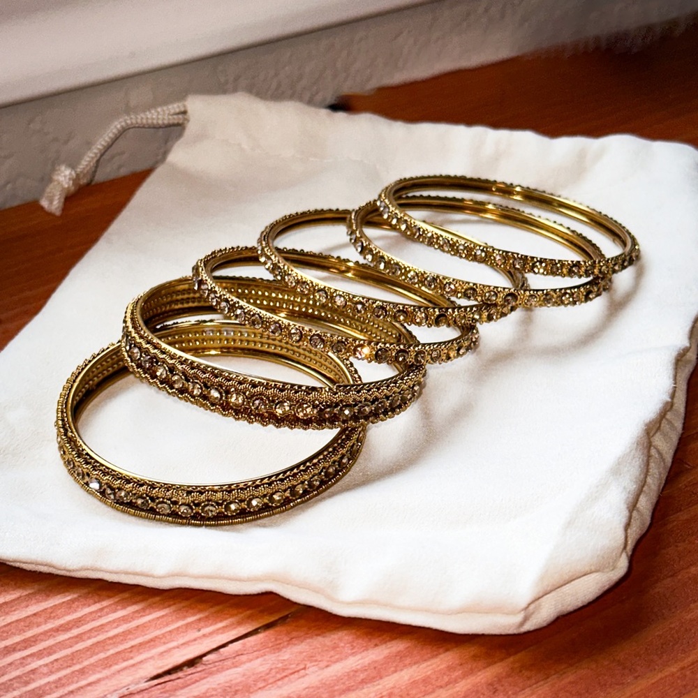 Rhinestone Bangle Bracelets - Picture 2 of 7